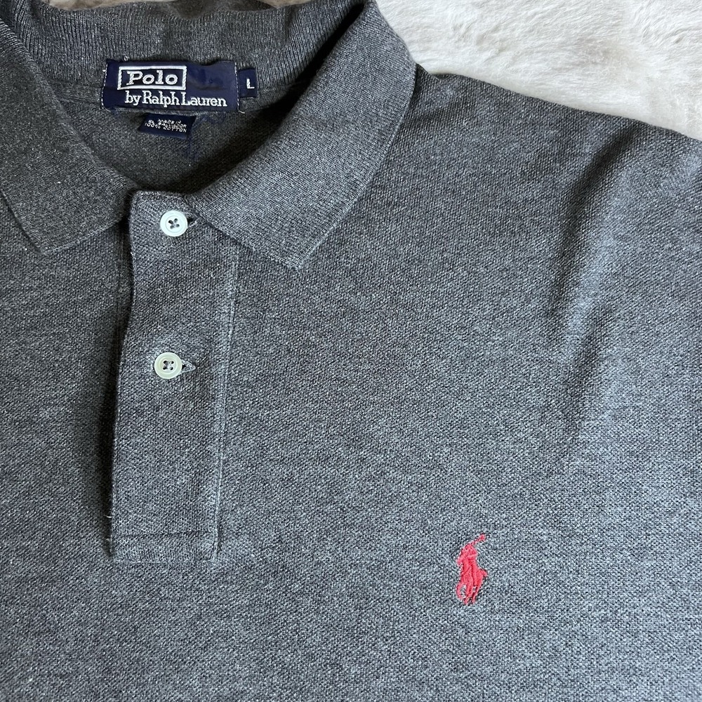 Polo by Ralph Lauren Men's Short Sleeve Polo Shirt – Heather Gray‎ – Size Large